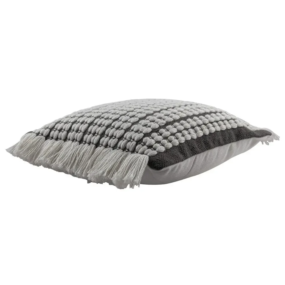 Divine Home Bergen Indoor/Outdoor Accent Throw Pillow, Taupe/White 17